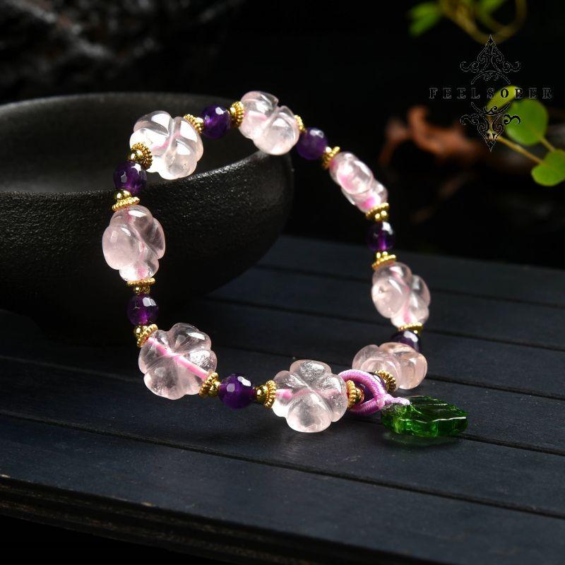 Lucky Charm Bracelet  2023 Energy Bracelet Natural Bead Bracelet Lucky Bracelet Fashion High Quality Rose Quartz Bracelet Amethyst to Attract Love