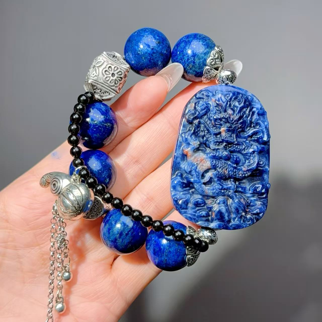 016 Lapis Lazuli Sodalite Bracelet 2025 Energy High Quality Fashion Jewelry Feng Shui Bead Bracelet Gift