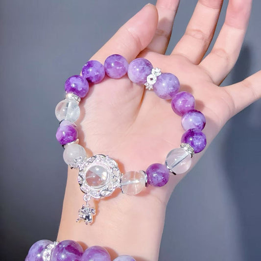 020 Mica Crystal Clear Quartz Lucky Charm Bracelet 2025 Energy High Quality Fashion Jewelry Feng Shui Magnetic Beads Bracelet Gift