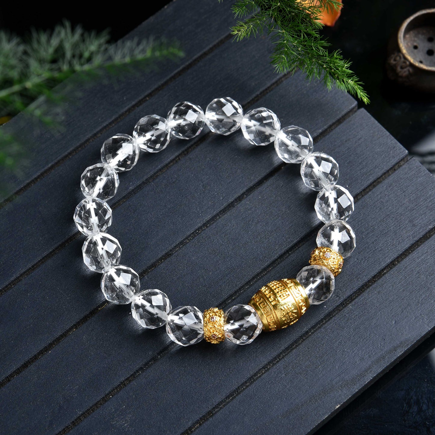 Clear quartz bracelet with certificate. Lucky Charm Bracelet 2024 Fashionable High Quality Energy Bracelet Lucky Bracelet