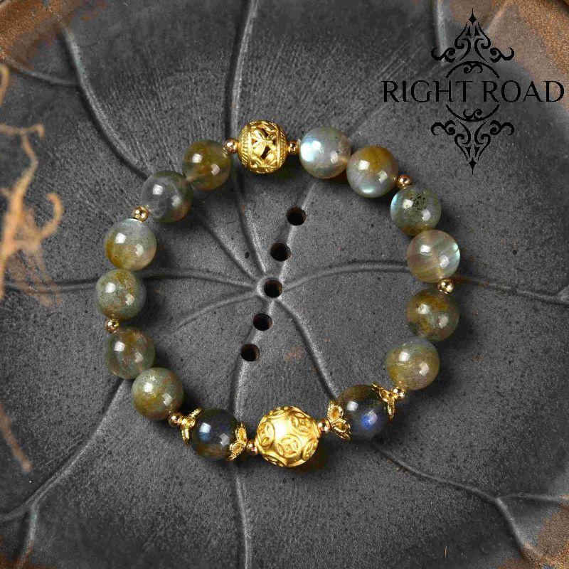 057 Lucky Charm Bracelet 2023 Labradorite Fashion Energy Healing Unisex Bead Bracelet Feng Shui Crystal