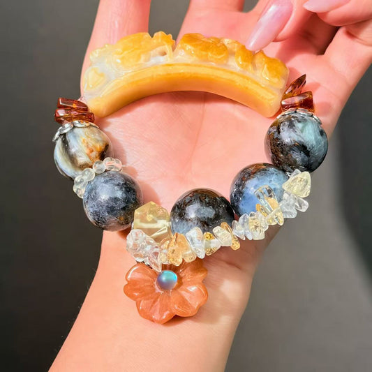 008 Jadeite Kyanite Amber High Quality Fashion  Bracelet Gift Bead Bracelet Jewelry