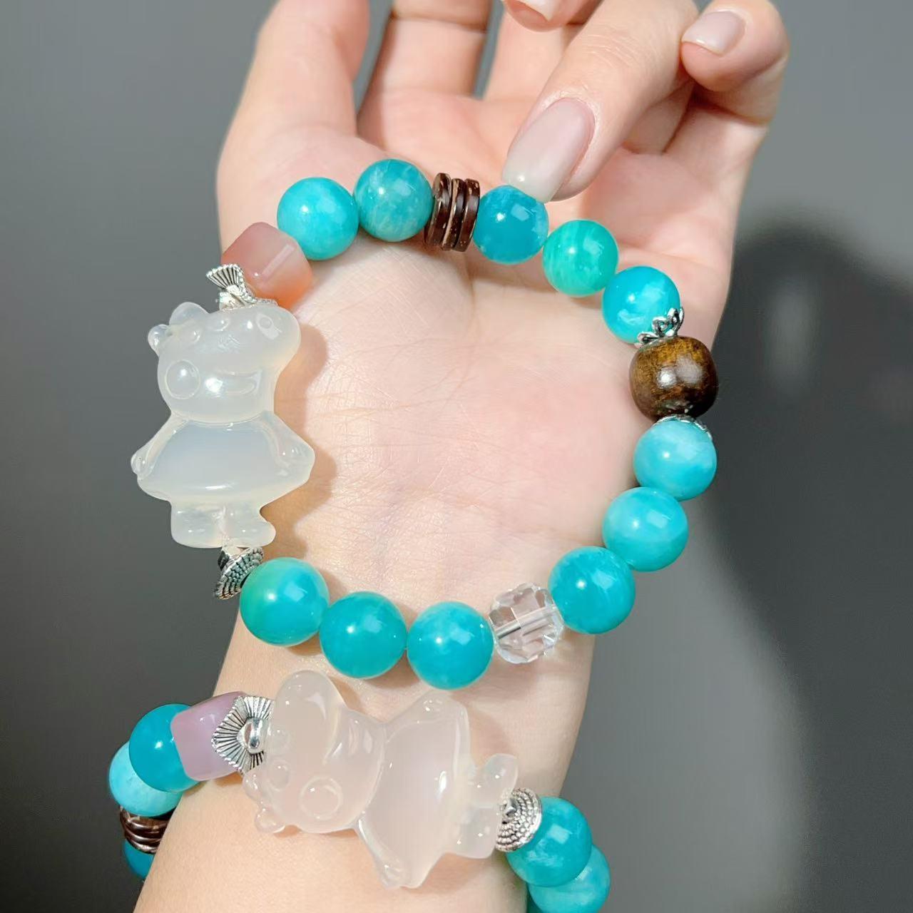 030 Amazonite Bracelet Lucky Charm Bracelet 2025 Energy High Quality Fashion Jewelry Feng Shui Beads Bracelet Gift