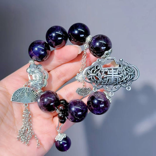 008 Amethyst Energy High Quality Fashion  Bracelet Gift Bead Bracelet Jewelry