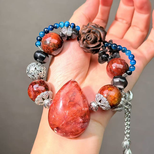 029 Pietersite Rutilated Q Hematoid Q Bracelet Energy High Quality Fashion Feng Shui Bracelet