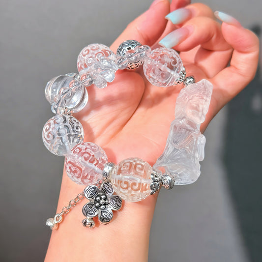 012 Clear Quartz Feng Shui Bracelet Gift