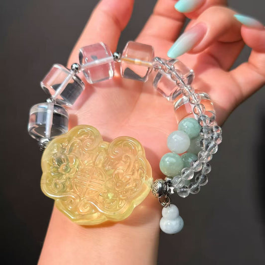 018 Clear Quartz Jadeite Citrine  Bracelet 2025 High Quality Energy Magnetic  Bracelet Gift