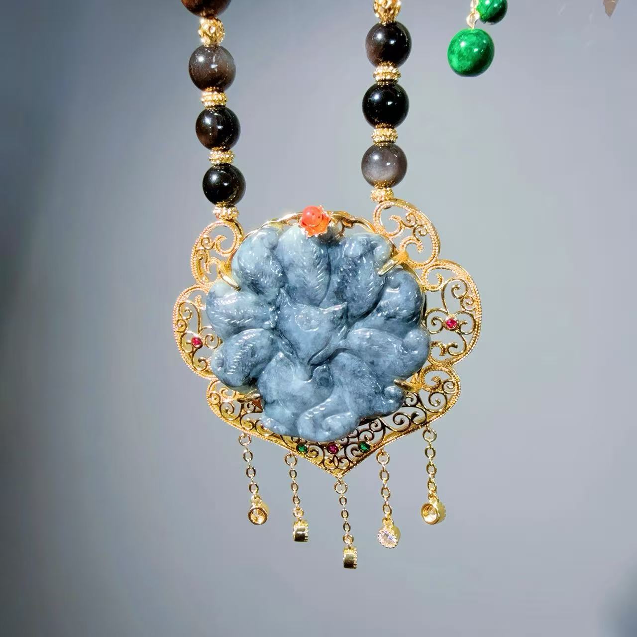 037 jadeite Lucky Charm Pendant2025 Energy High Quality Fashion Jewelry Feng Shui Beads Magnetic Gift