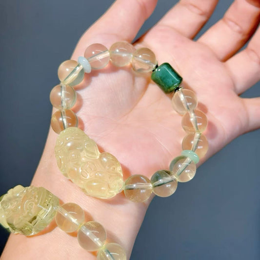 026 Jadeite Citrine Lucky Charm Bracelet 2025 Energy Magnetic High Quality Fashion Jewelry Feng Shui Beads Bracelet Gift