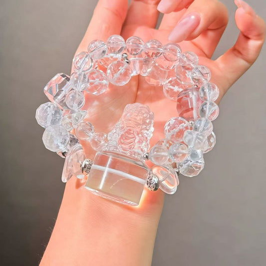 008 Clear quartz High Quality Fashion  Bracelet Gift Bead Bracelet Jewelry