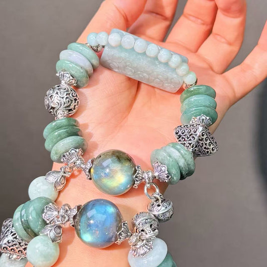 023   Jadeite Bracelet 2025 Energy High Quality Fashion Feng Shui Bracelet
