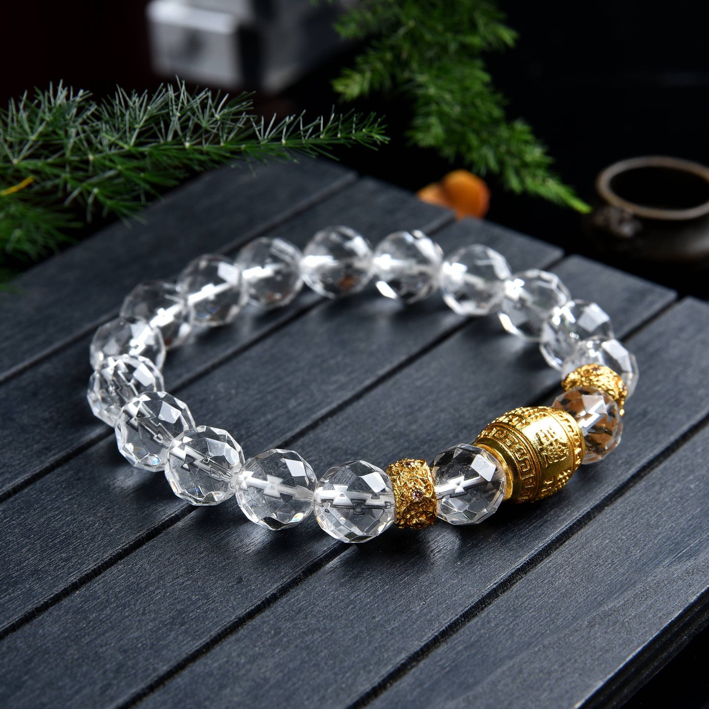 Clear quartz bracelet with certificate. Lucky Charm Bracelet 2024 Fashionable High Quality Energy Bracelet Lucky Bracelet