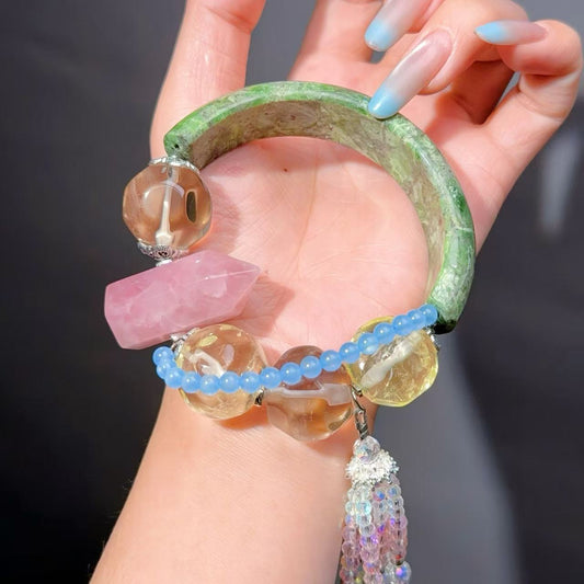 021 Diopside Citrine Rose Quartz bracelet 2025 high quality fashion magnetic unisex gift