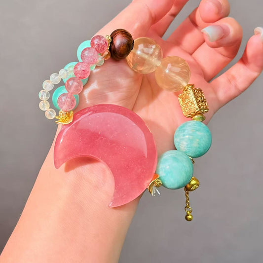 007 Strawberry Q Amazonite Citrine Bracelet Energy High Quality Fashion Feng Shui Bracelet Gift Bead Bracelet Jewelry I
