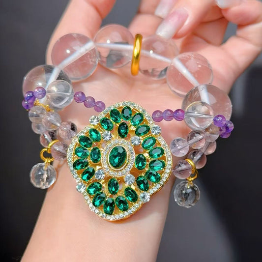 060 Clear Quartz, Amethyst, Zircon 2025 Energy High Quality Fashion Jewelry Feng Shui Beads Magnetic Gift