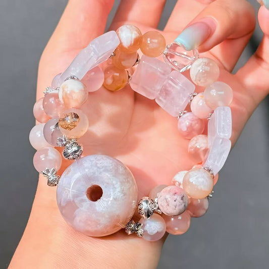 060 Agate Phantom Q Clear Quartz High Quality Fashion Jewelry Feng Shui Beads Magnetic Gift