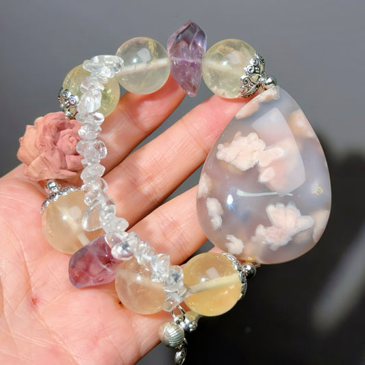 010 Agate Citrine Amethyst lucky charm bracelet 2025 energy high quality fashion jewelry beads bracelet gift