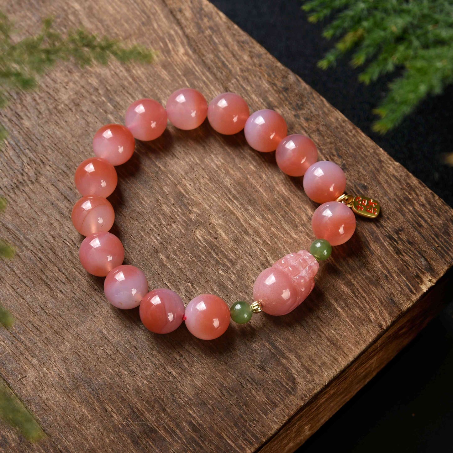 070 piyao salt source agate bracelet. Lucky charm with certificate