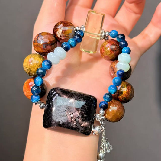 020 Pietersite Hypersthene Citrine Bracelet 2025 Energy High Quality Fashion Jewelry Feng Shui Magnetic Beads Bracelet Gift