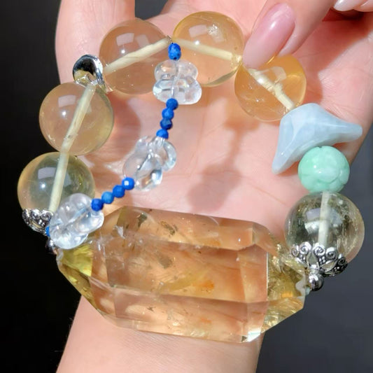 003 Citrine Jadeite Clear Quartz Bracelet 2025 Energy Beads Bracelet Fashion Magnetic Crystal Jewelry Bracelet 2025 Energy Beads Bracelet Fashion Magnetic Crystal Jewelry