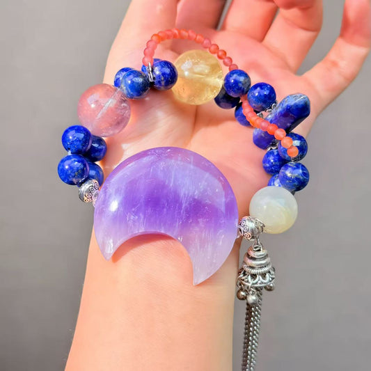 012 Amethyst Citrine Lapis Lazuli Bracelet Energy High Quality Fashion Jewelry Feng Shui Beads Magnetic Gift