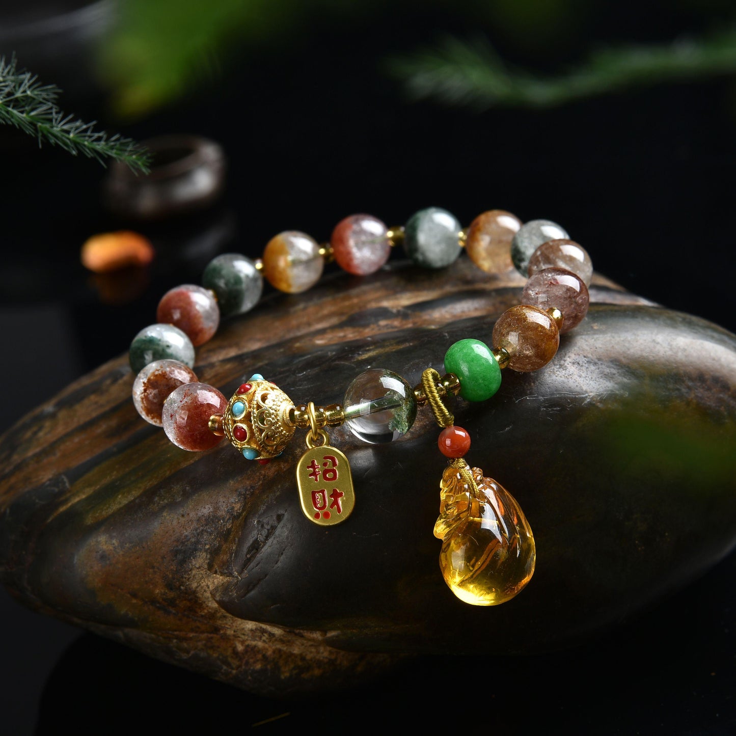 056 Garden Quartz Bracelet Lucky Charm