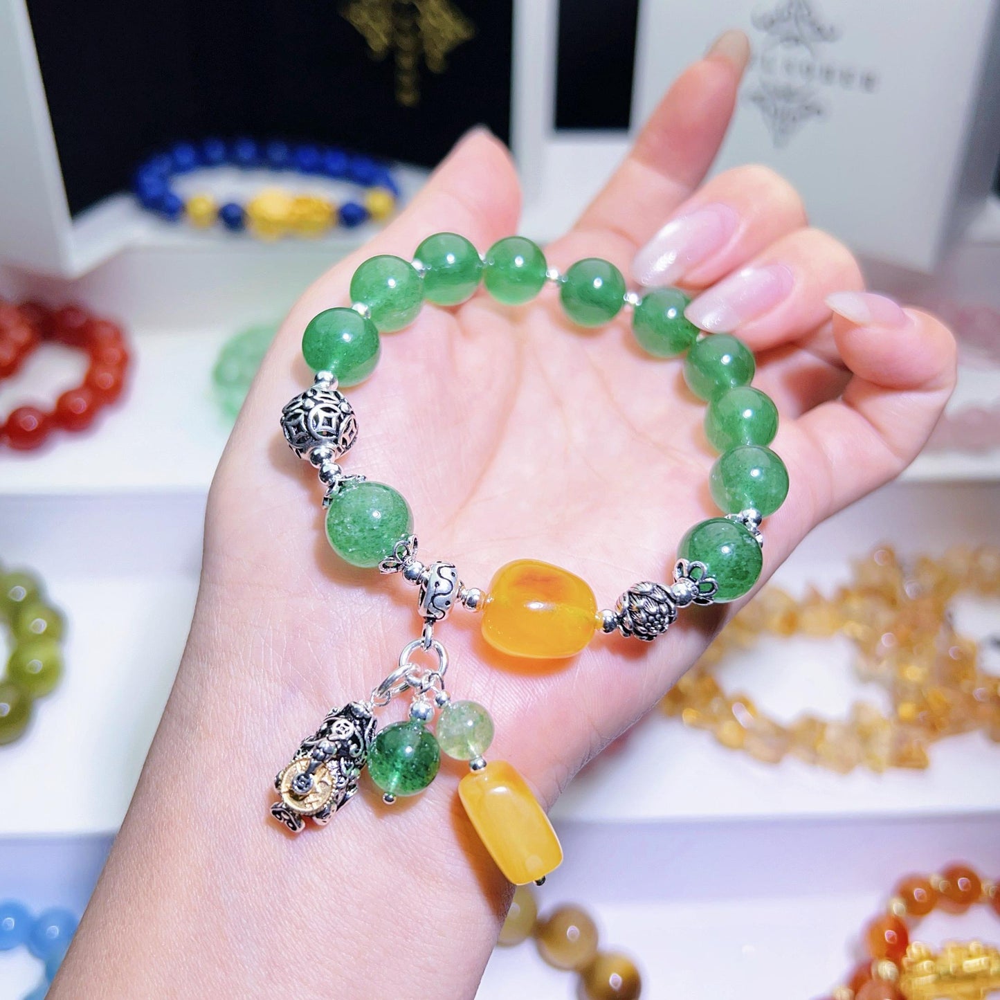 00 S925 Silver High Quality Crystal Jade Bracelet