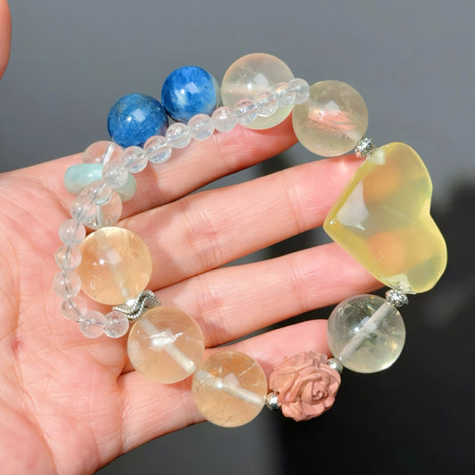 003 Citrine Kyanite Clear Quartz Bracelet 2025 Energy Beads Bracelet Fashion Magnetic Crystal Jewelry Bracelet 2025 Energy Beads Bracelet Fashion Magnetic Crystal Jewelry