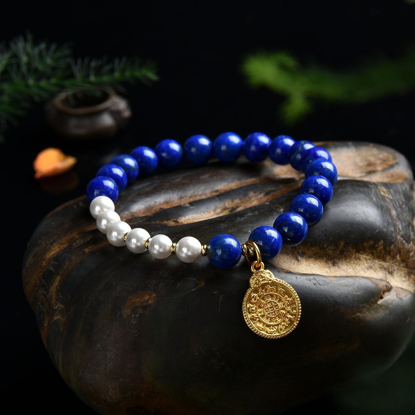 Lapis Lazuli Bracelet Bagua