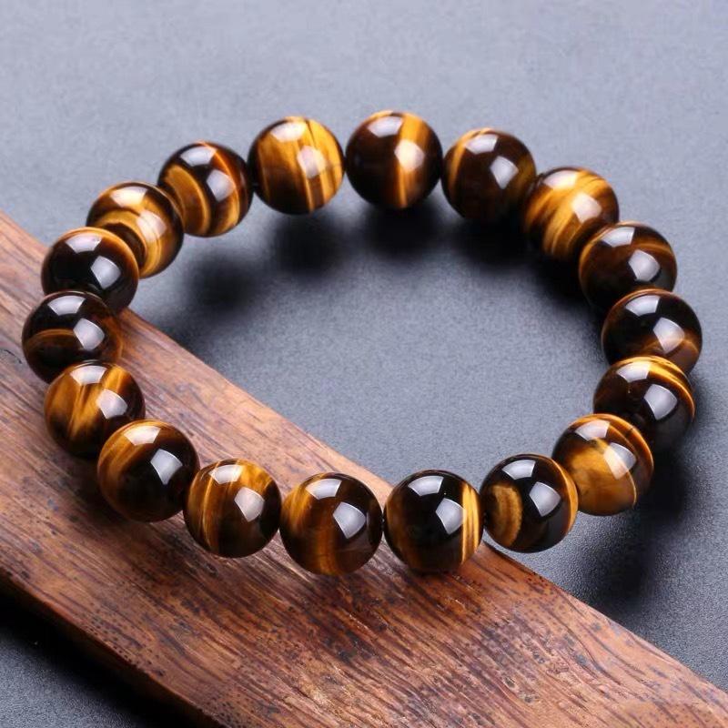 078  Natural Agate Tiger Eye Green Aventurine Bracelet 8MM 10MM 12MM Bead Bracelet