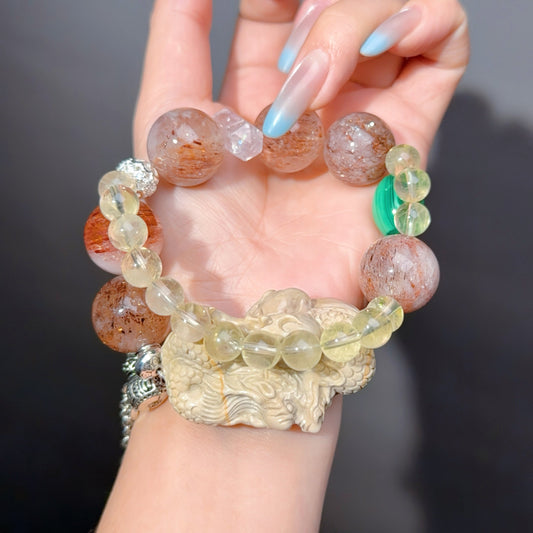 063 Super 7 Alashan Malachite Bracelet 2025 Fashion Energy High Quality Magnetic Bracelet Gift