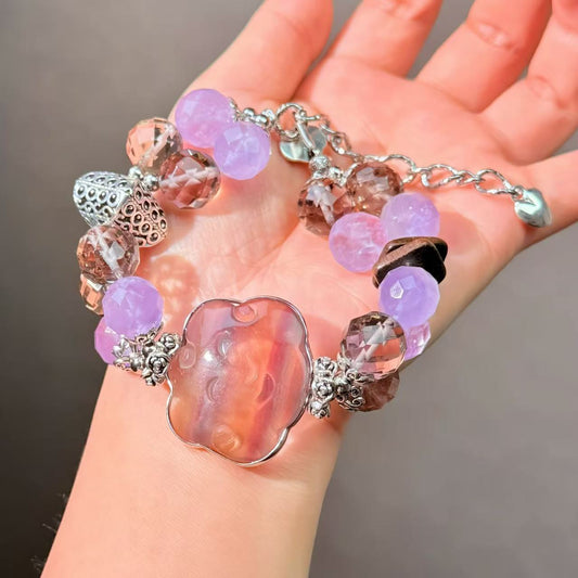 012 Fluorite Amethyst Smoky quartz Bracelet Energy High Quality Fashion Jewelry Feng Shui Beads Magnetic Gift