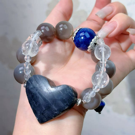 010 Hypersthene Moonstone Lapis Lazuli lucky charm bracelet 2025 energy high quality fashion jewelry beads bracelet gift