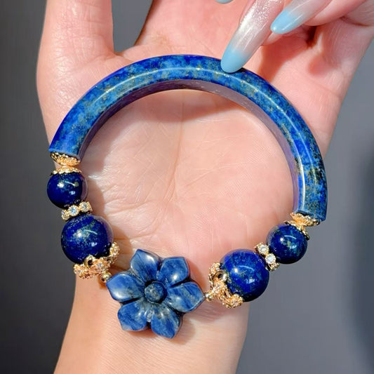 019 Sodalite  Lapis Lazuli lucky charm bracelet 2025 energy feng shui magnetic fashion jewelry beads bracelet giftbracelet gift