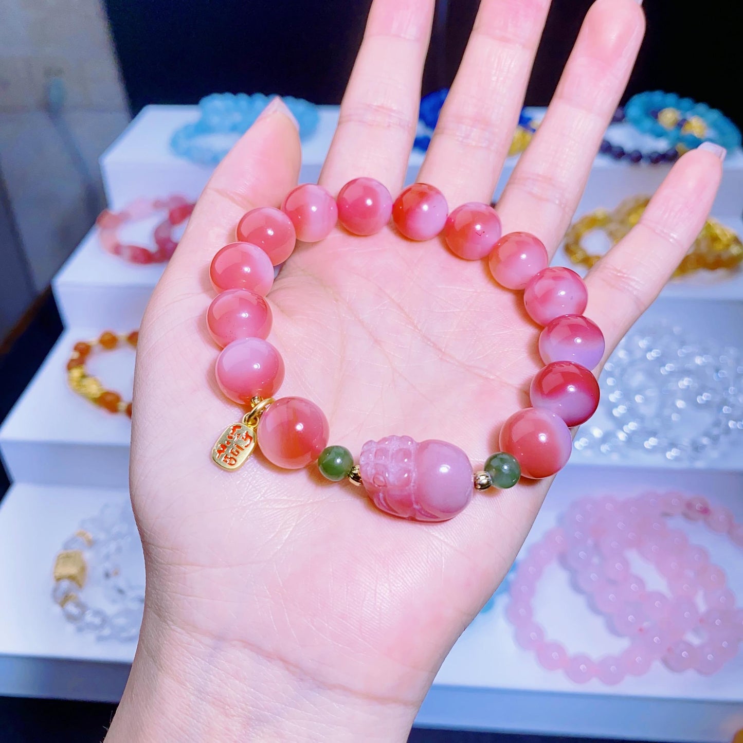 070 piyao salt source agate bracelet. Lucky charm with certificate