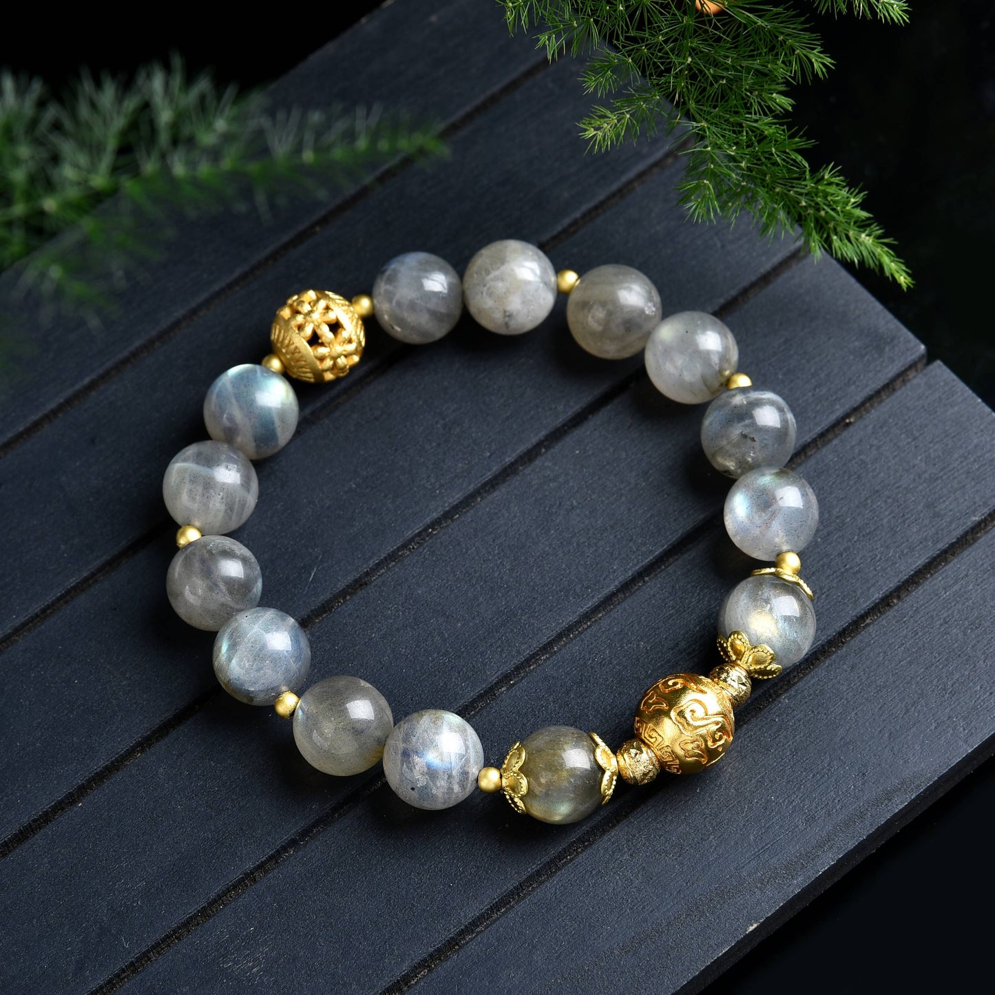 057 Lucky Charm Bracelet 2023 Labradorite Fashion Energy Healing Unisex Bead Bracelet Feng Shui Crystal