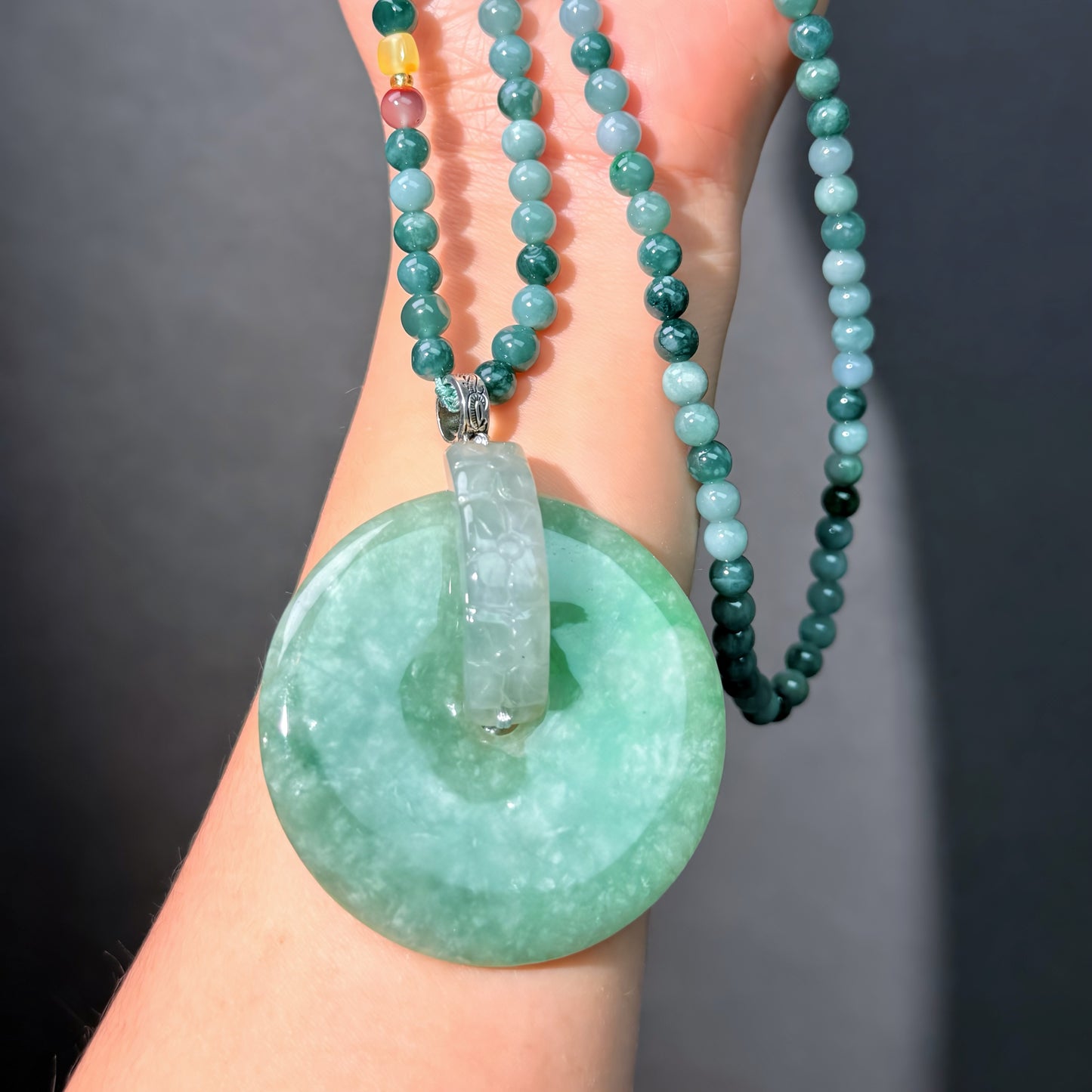 037 jadeite Lucky Charm Pendant2025 Energy High Quality Fashion Jewelry Feng Shui Beads Magnetic Gift