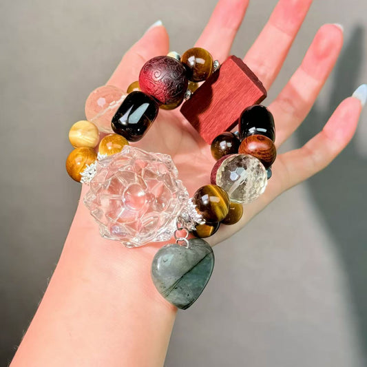 011 Clear Quartz Tiger's Eye Labradorite bracelet Jewelry Magnetic Feng Shui Bracelet Gift