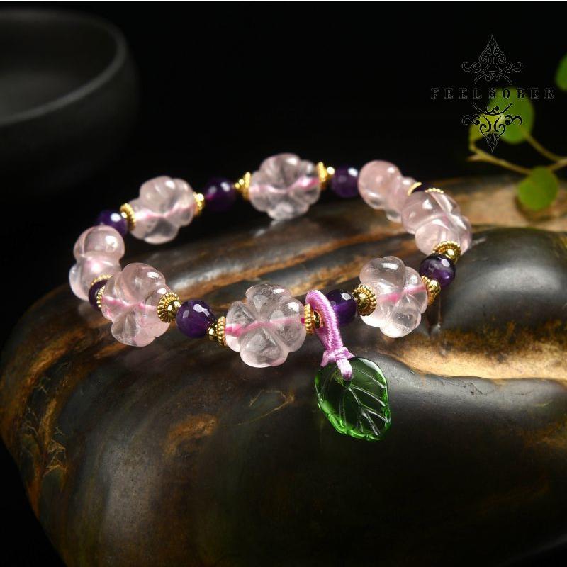 Lucky Charm Bracelet  2023 Energy Bracelet Natural Bead Bracelet Lucky Bracelet Fashion High Quality Rose Quartz Bracelet Amethyst to Attract Love