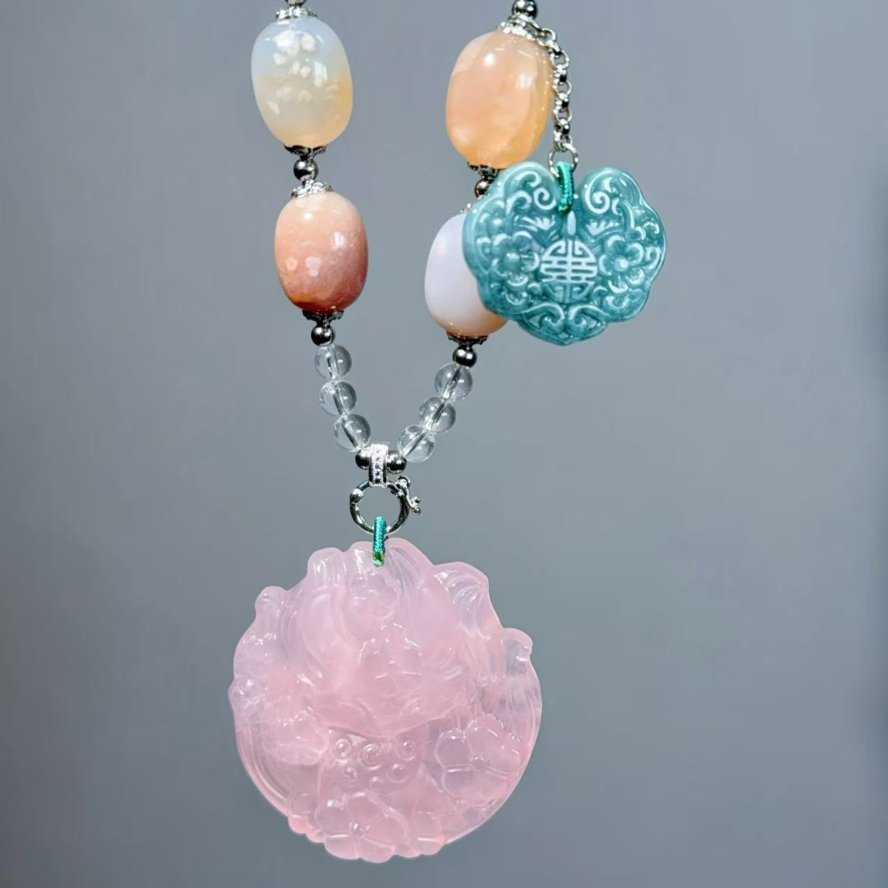 037 jadeite Lucky Charm Pendant2025 Energy High Quality Fashion Jewelry Feng Shui Beads Magnetic Gift