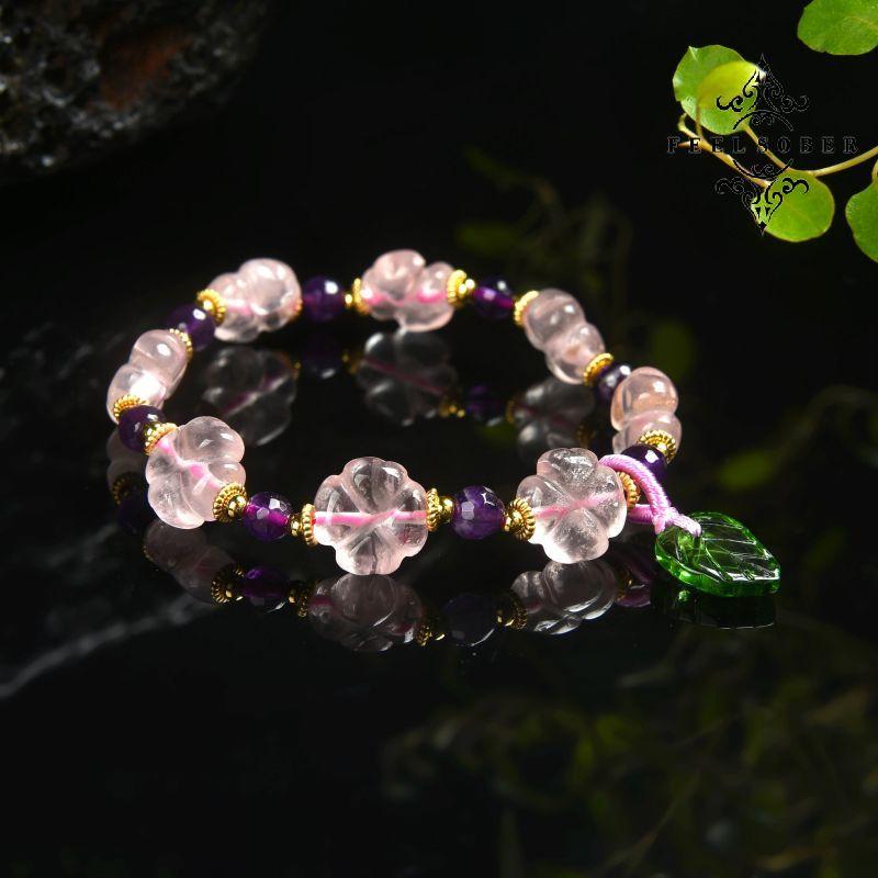 Lucky Charm Bracelet  2023 Energy Bracelet Natural Bead Bracelet Lucky Bracelet Fashion High Quality Rose Quartz Bracelet Amethyst to Attract Love