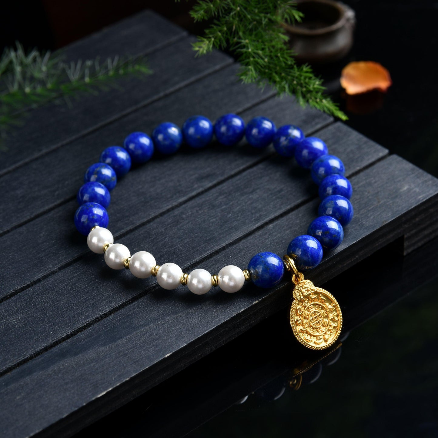 Lapis Lazuli Bracelet Bagua