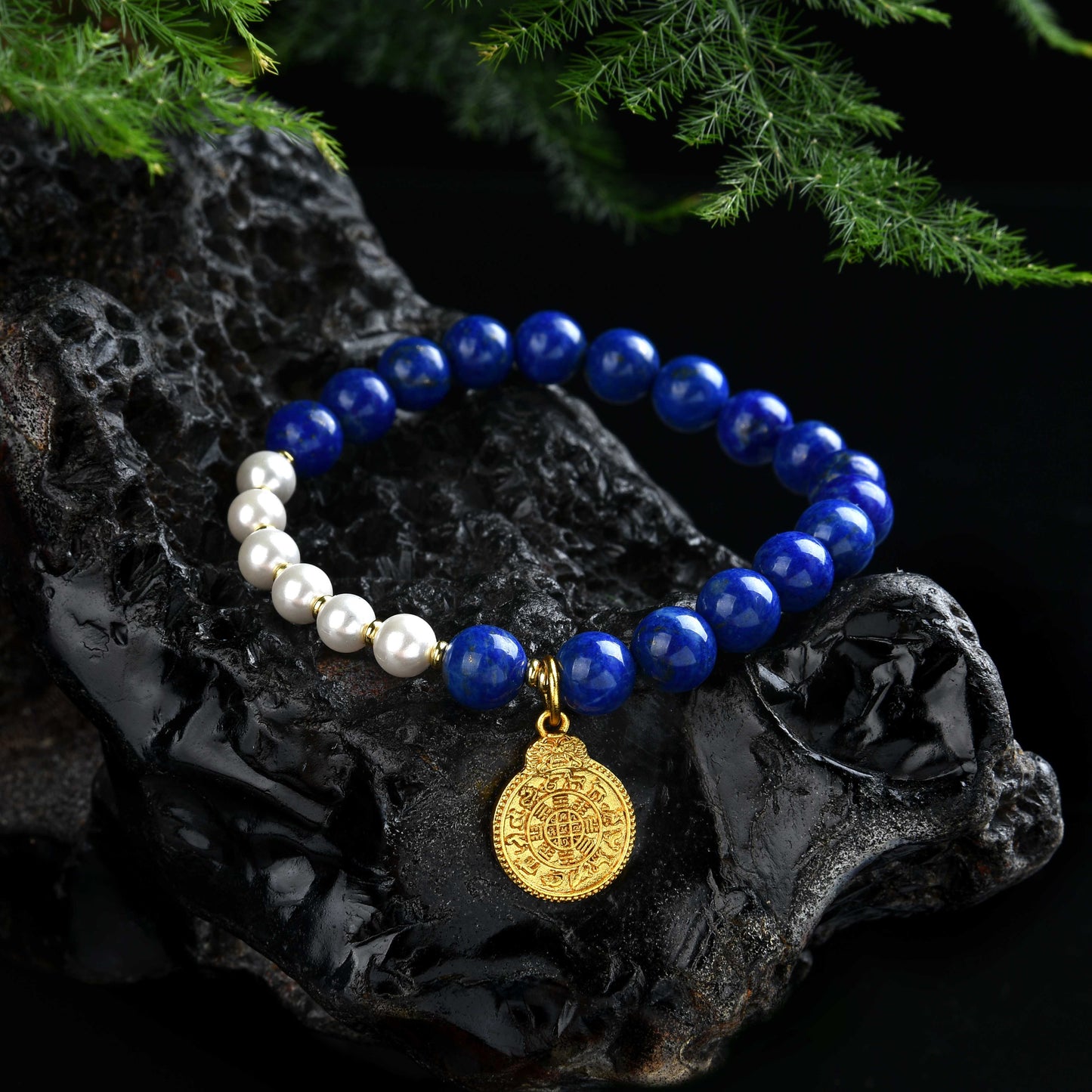 Lapis Lazuli Bracelet Bagua