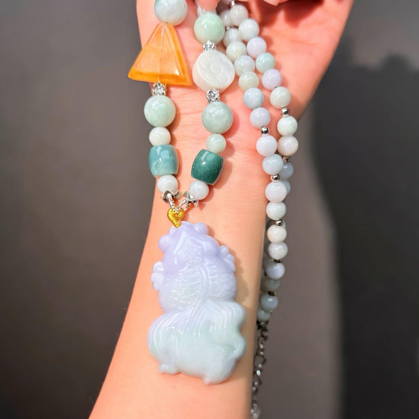 037 jadeite Lucky Charm Pendant2025 Energy High Quality Fashion Jewelry Feng Shui Beads Magnetic Gift