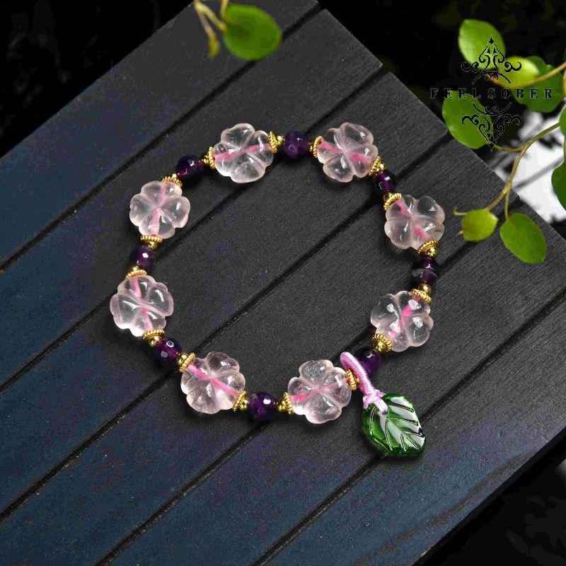 Lucky Charm Bracelet  2023 Energy Bracelet Natural Bead Bracelet Lucky Bracelet Fashion High Quality Rose Quartz Bracelet Amethyst to Attract Love