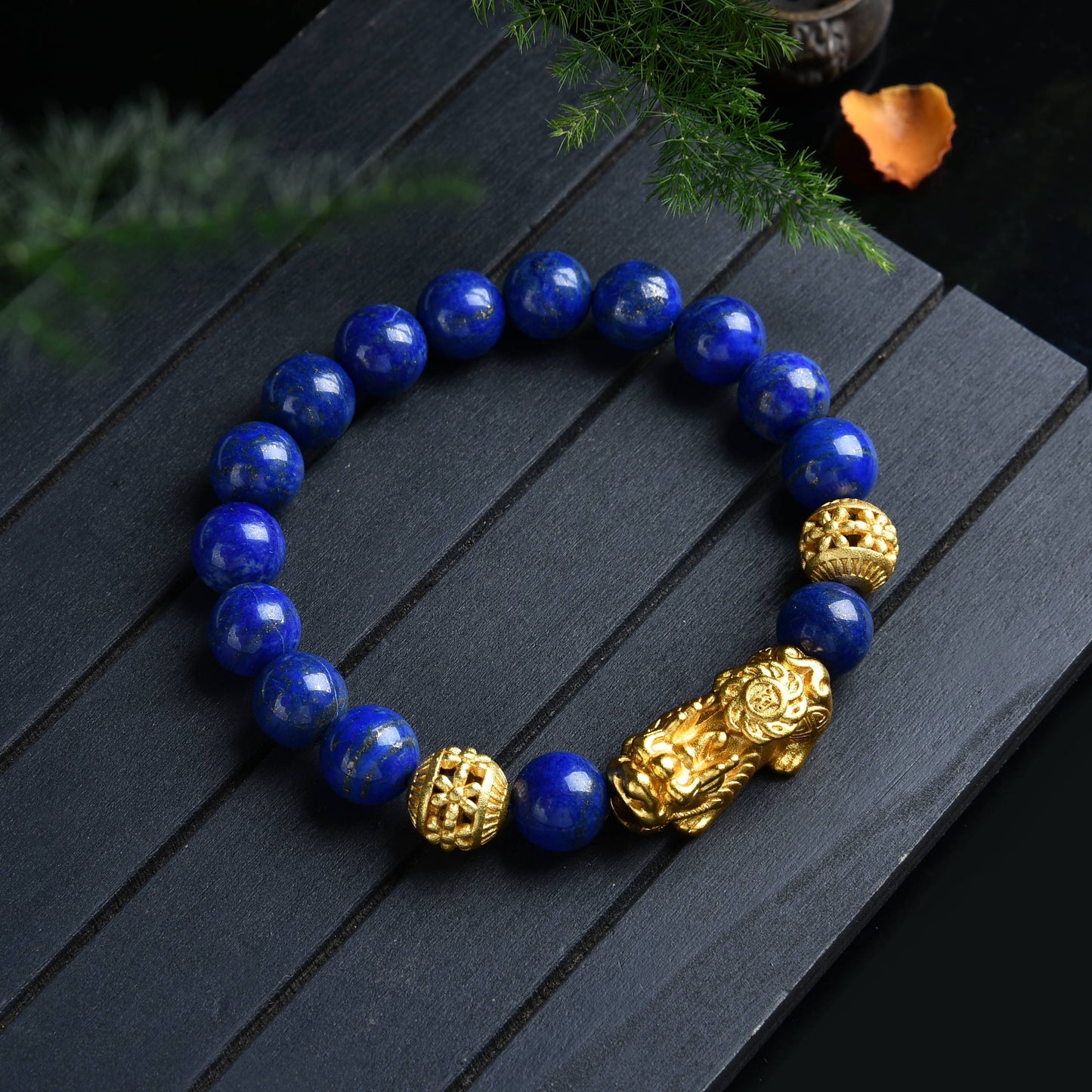 072 lucky charm bracelet 2023 lapis lazuli piyao bracelet energy wind water healing wealth beads rosary Chinese bracelet