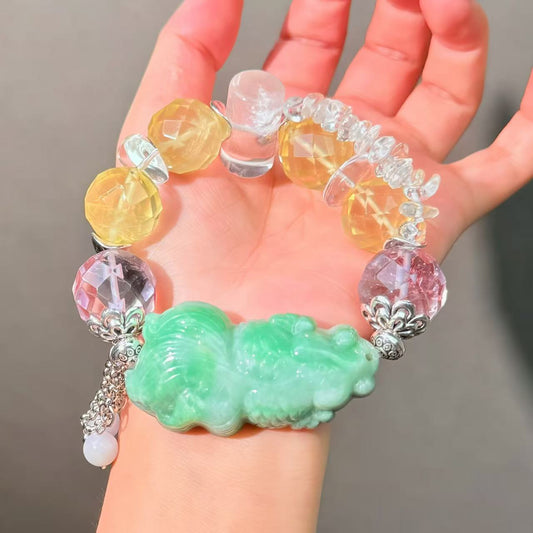 018 Jadeite Citrine Amethyst Bracelet High Quality Energy Magnetic  Bracelet Gift