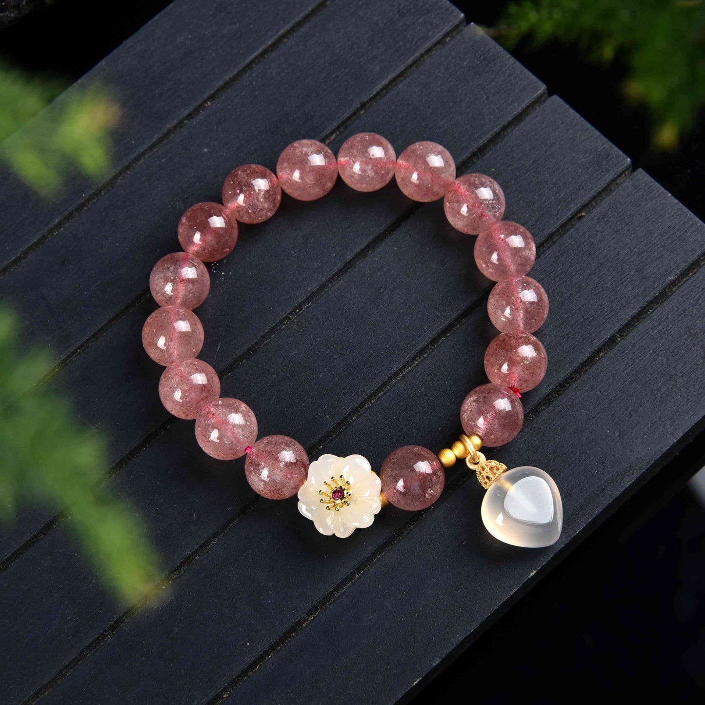 074 Strawberry Quartz Love Bracelet