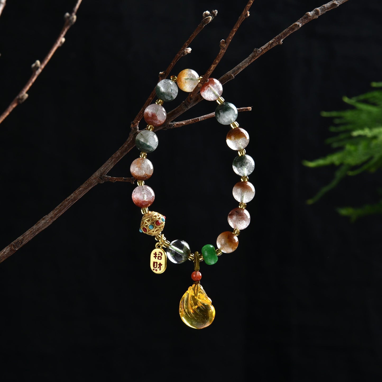 056 Garden Quartz Bracelet Lucky Charm