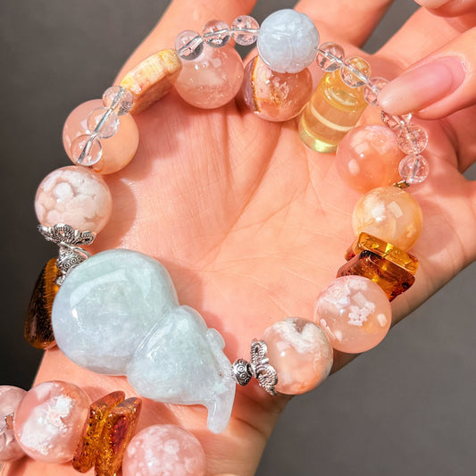 021 Agate Jadeite Citrine bracelet 2025 high quality fashion magnetic unisex gift